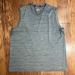 Mens Gray DryTek XXL Athletic Sleeveless Tank Top Gym Workout Activewear